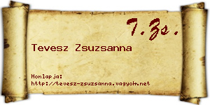 Tevesz Zsuzsanna névjegykártya
