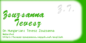 zsuzsanna tevesz business card